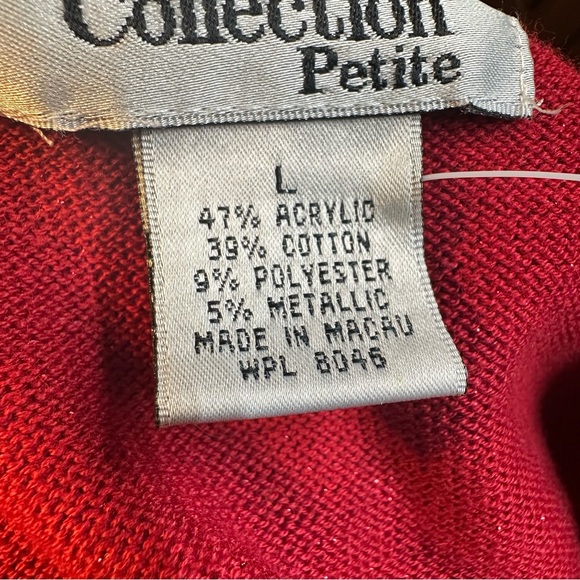 STYLE AND CO RED SHIMMERING SLEEVELESS SWEATER NWT - Picture 8 of 16